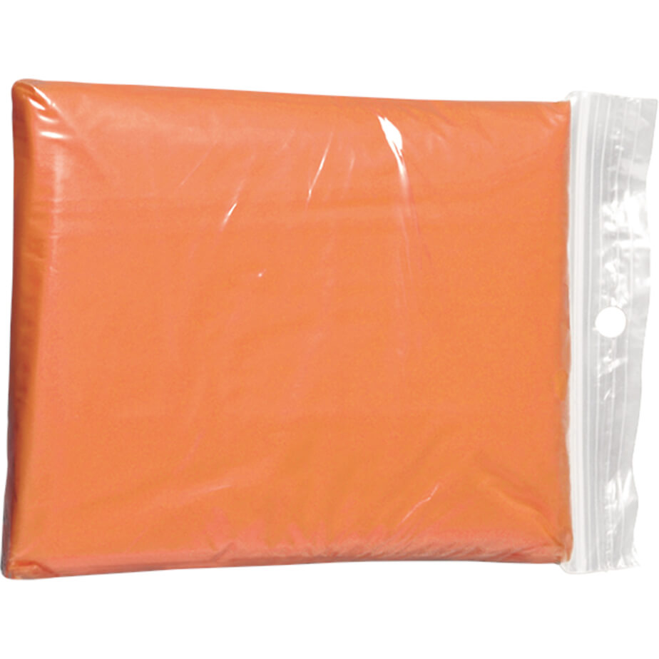 Translucent PVC Poncho Orange